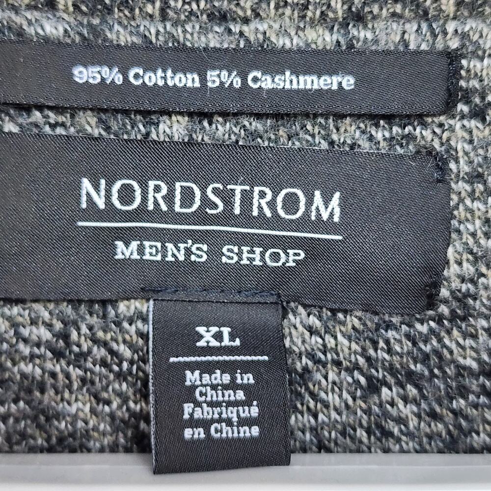 Nordstrom Cashmere Blend Sweater Men’s XL Black V Neck Lightweight Pullover Dad - Picture 7 of 11